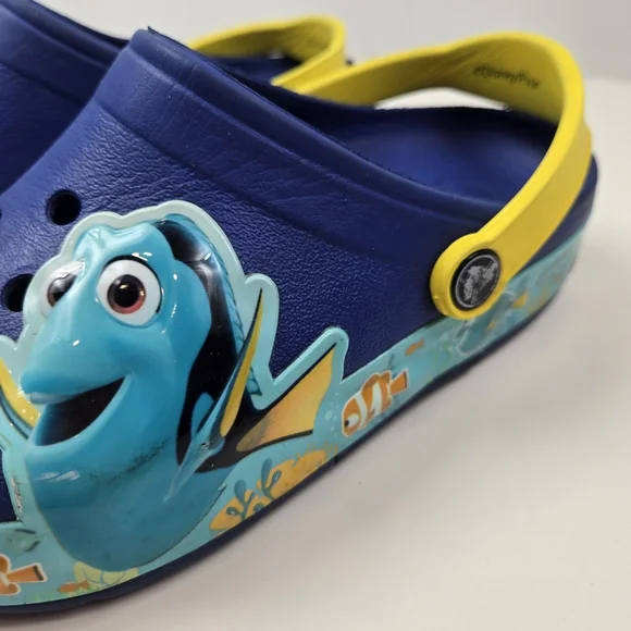 CROCS Kids Blue and Yellow Water Shoes - Picture 2 of 7